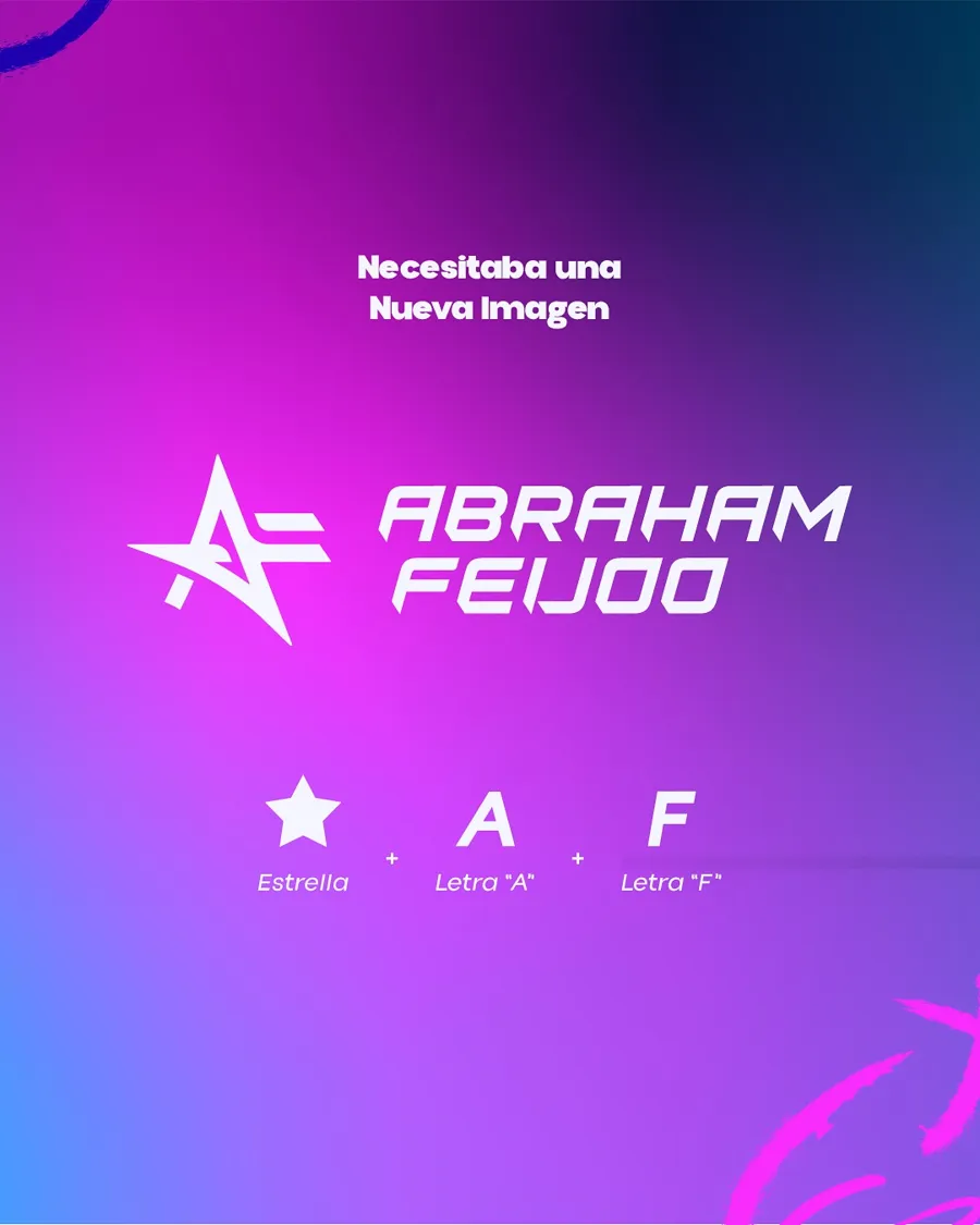 El concepto: estrella, A y F · identidad de Abraham Feijó